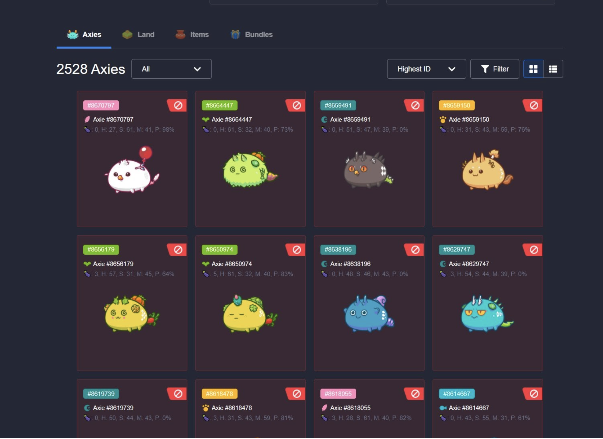 Banned Axies